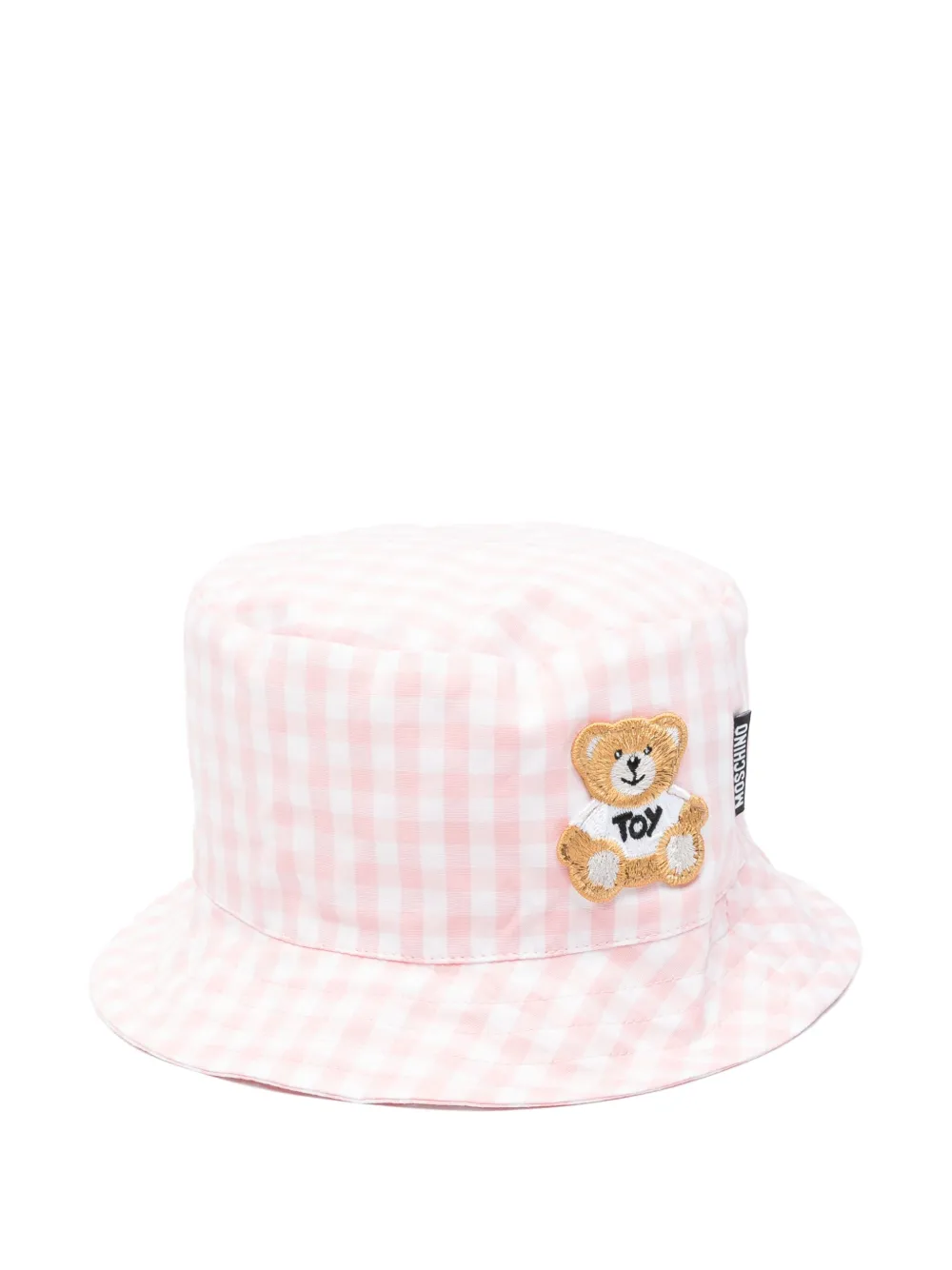 Moschino Kids Vissershoed met gingham ruit Roze