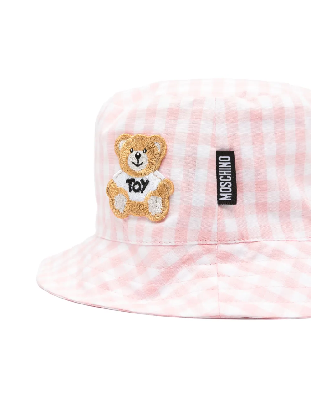 Moschino Kids Vissershoed met gingham ruit - Roze