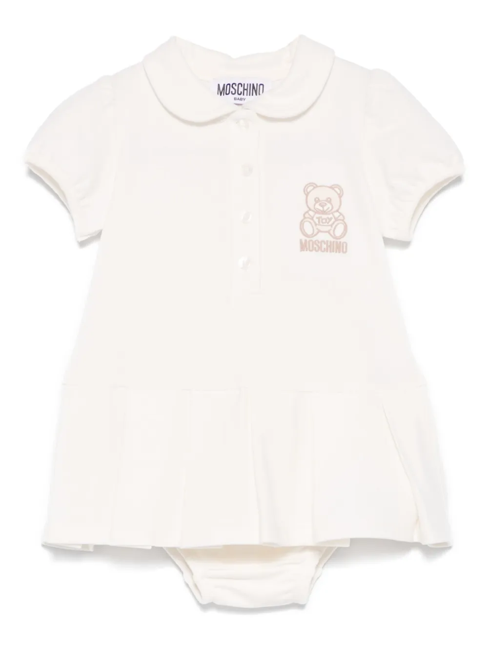 Moschino Kids テディベア ワンピース セット - ホワイト Moschino Kids テディベア ワンピース セット - ホワイト
