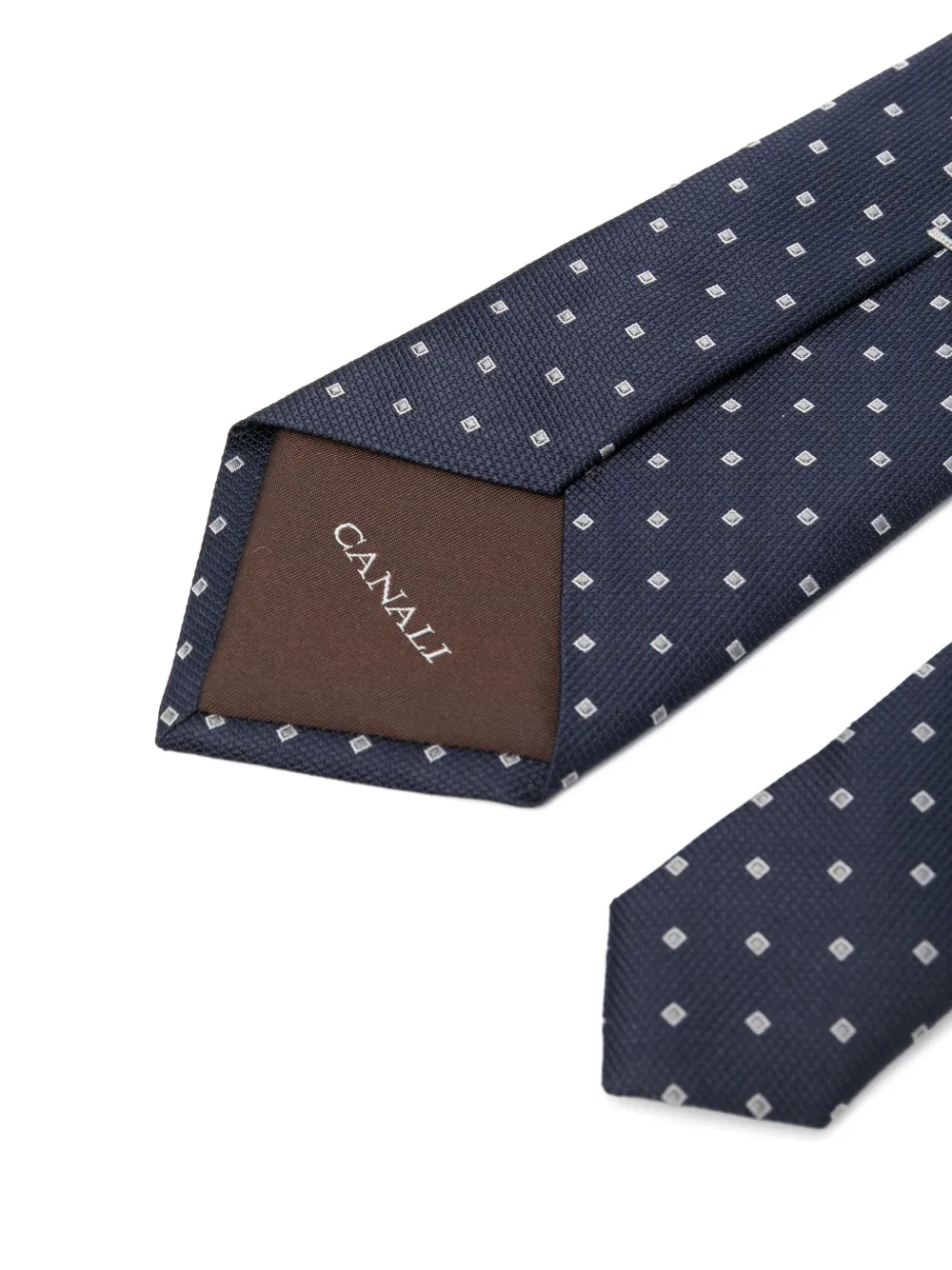 Canali silk tie - Blauw