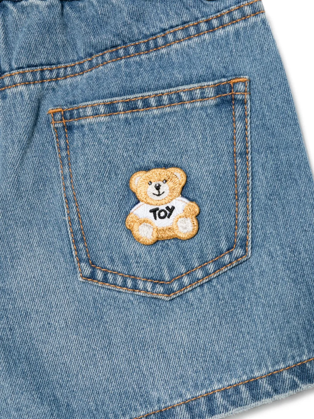 Moschino Kids Shorts met Teddy Bear-patch Blauw
