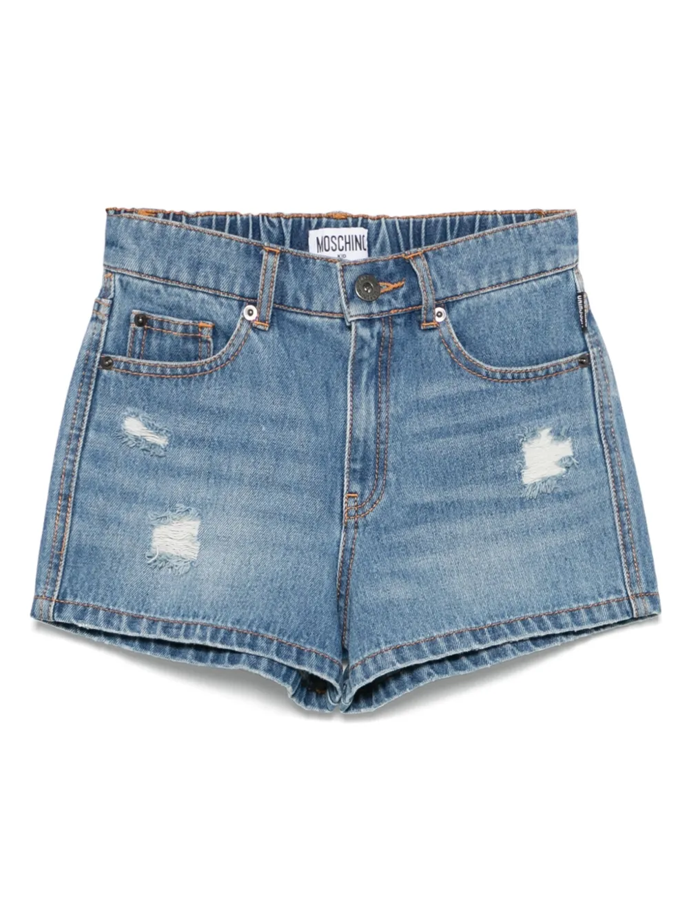 Moschino Kids Short com patch Teddy Bear | Azul | Image 1