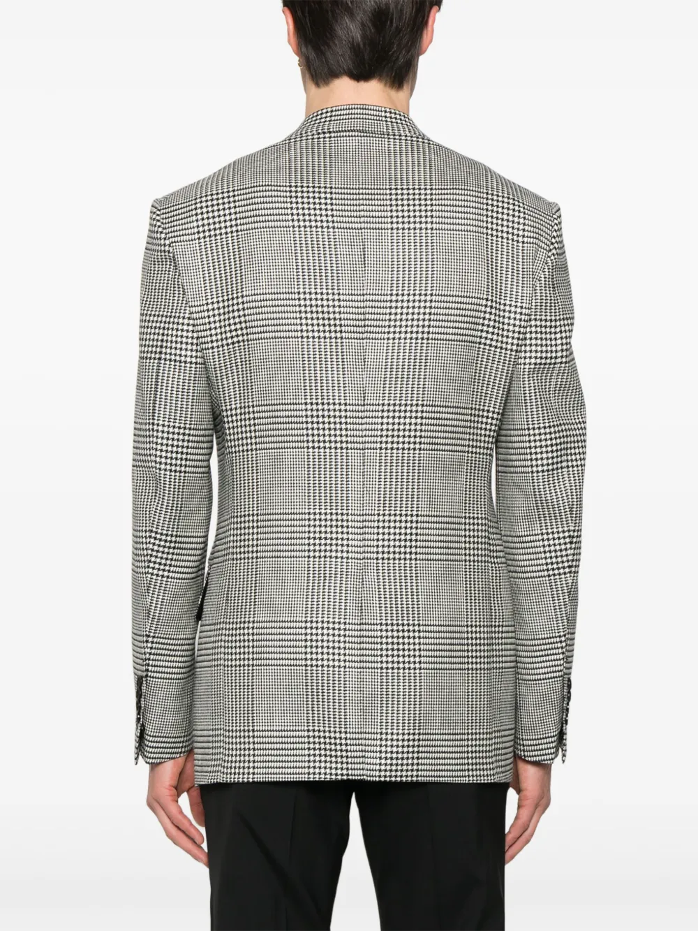 TOM FORD Blazer met Prince of Wales-patroon Zwart
