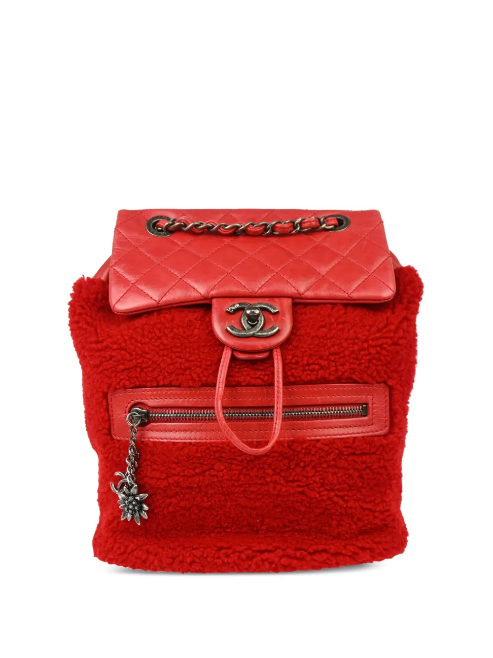 CHANEL Pre-Owned mochila texturizada 2015 | rojo | Image 1