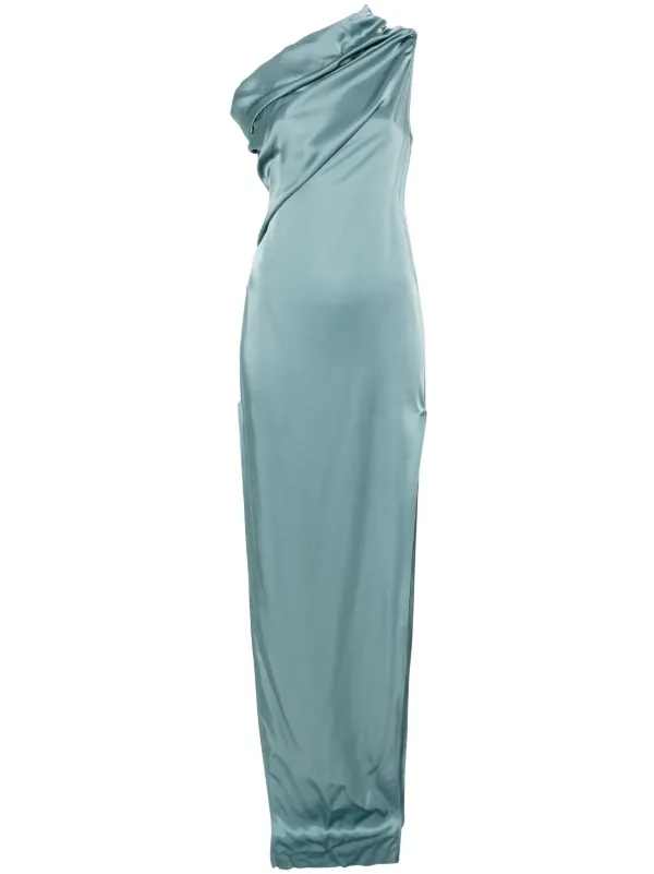 ワンピース RICK OWENS Rick Owens Athena Arrowhead Dress Athena Arrowhead one-shoulder draped satin maxi dress RICK