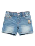 Moschino Kids Teddy Bear denim shorts - Blue