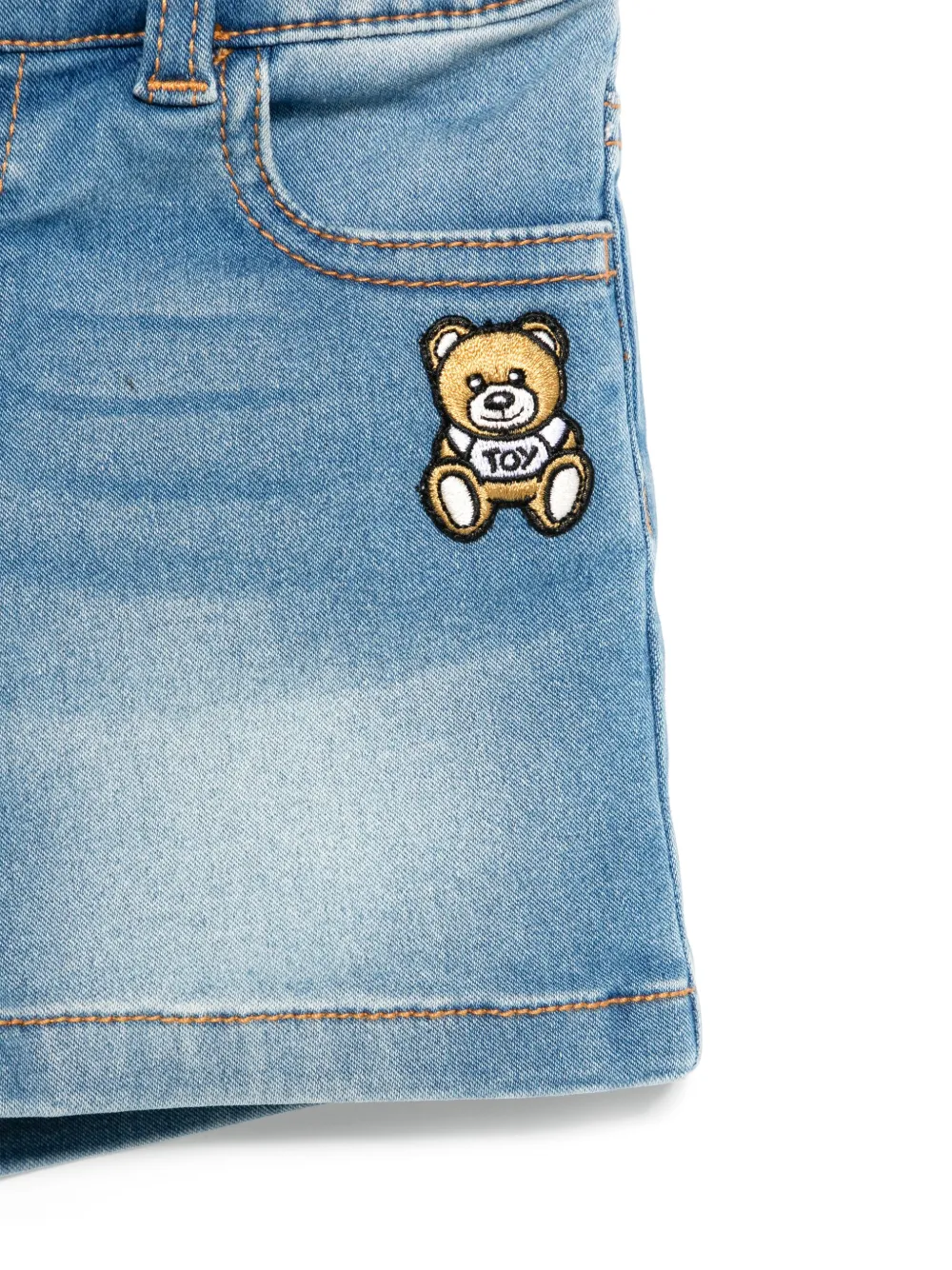 Moschino Kids Teddy Bear spijkershorts Blauw