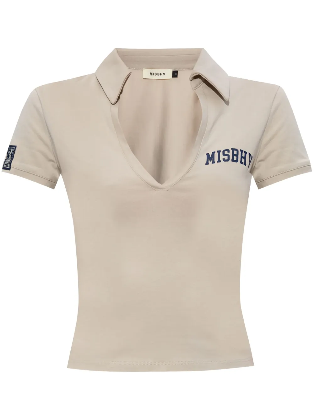 MISBHV Varsity polotop met V-hals Beige