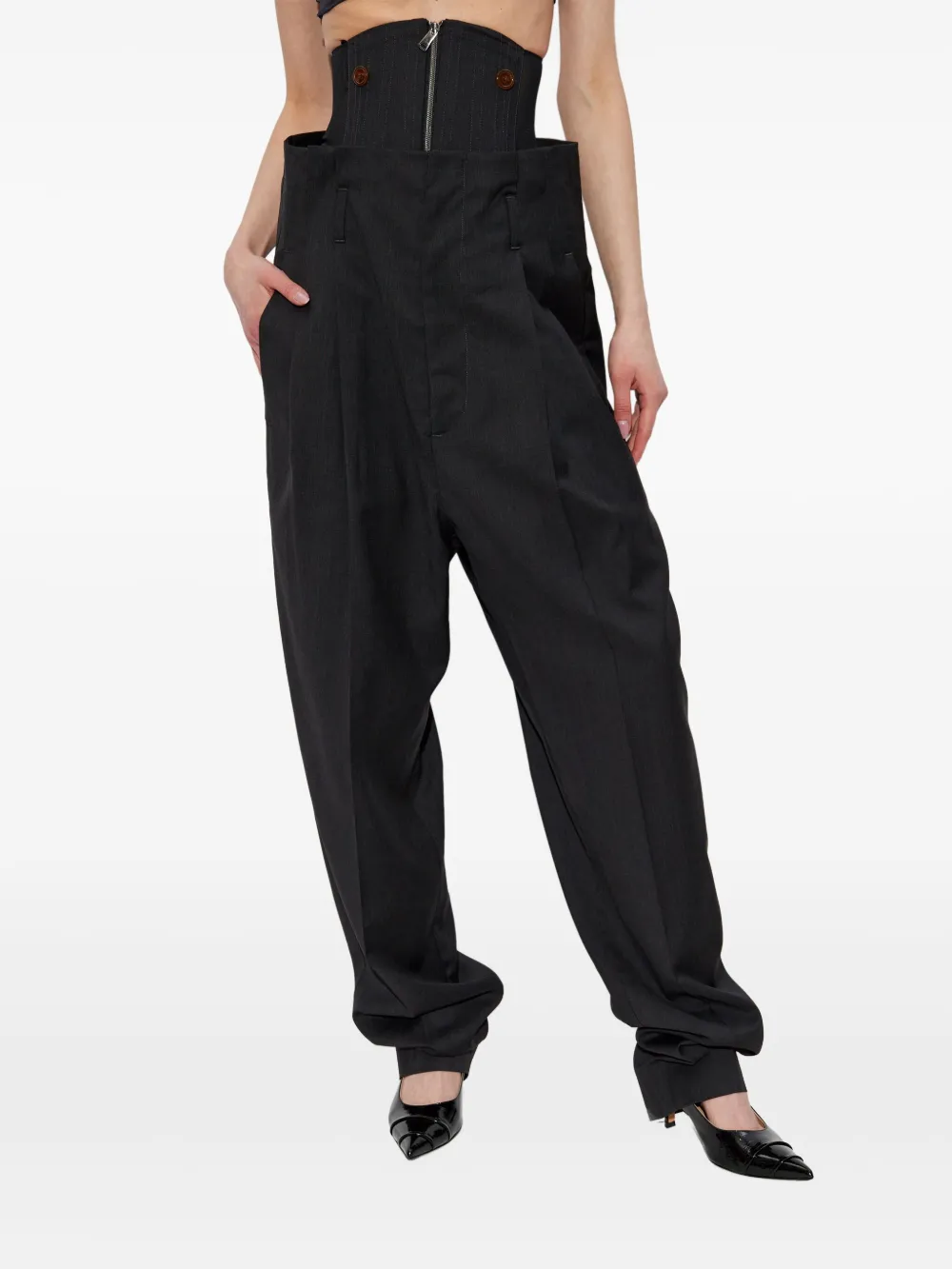 Vivienne Westwood Broek in korset-stijl Zwart