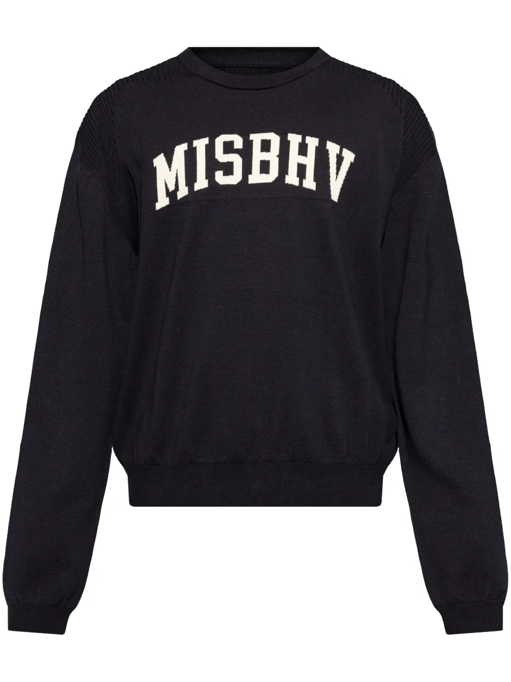 MISBHV Sweater met logo jacquard Zwart