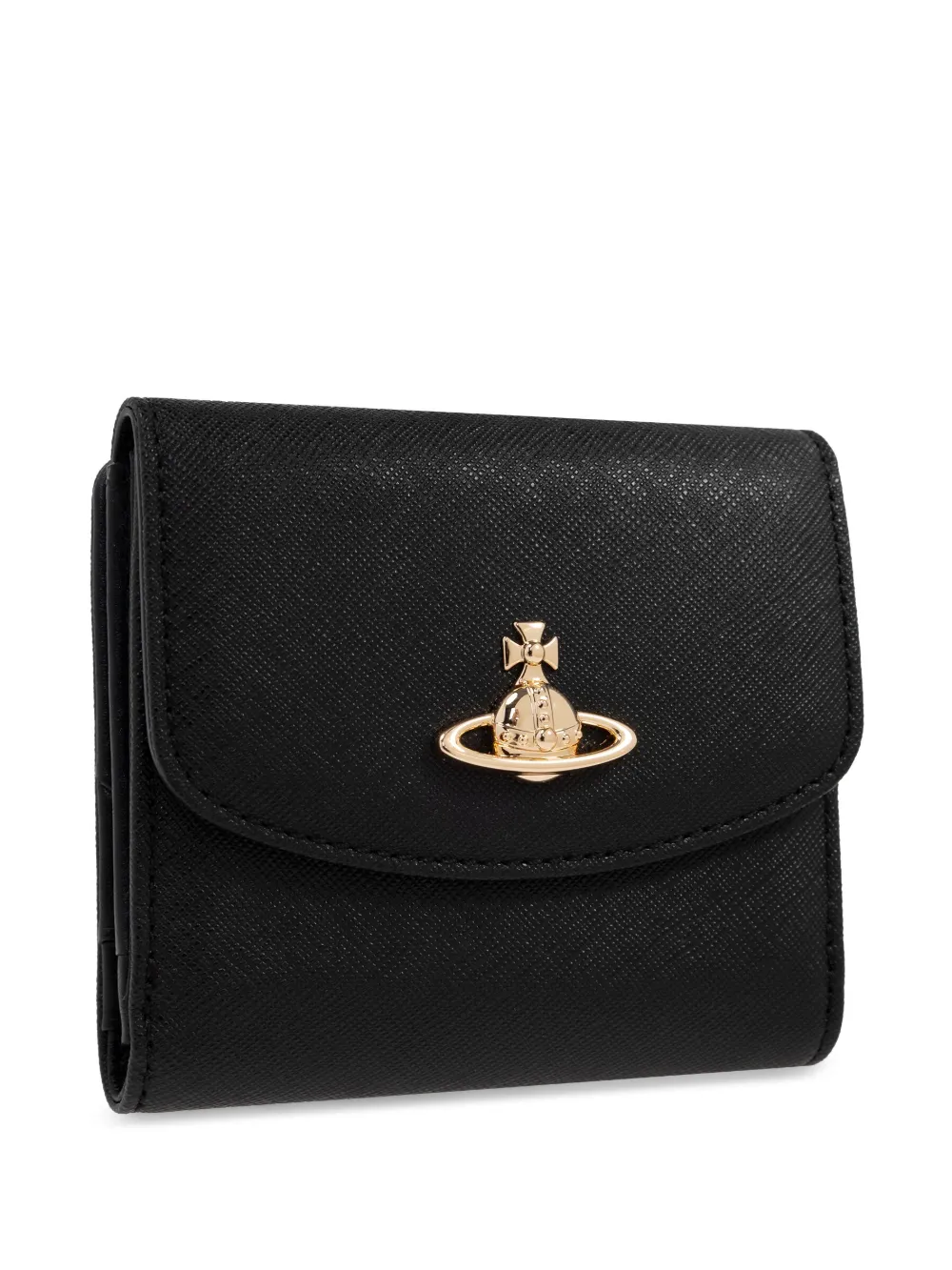 Vivienne Westwood Saffiano-leather Wallet In Black