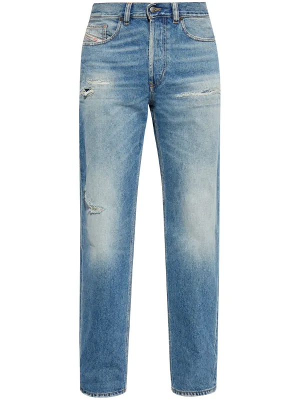 Men's Straight Jeans | Black/Dark grey | Diesel 2010 D-Macs