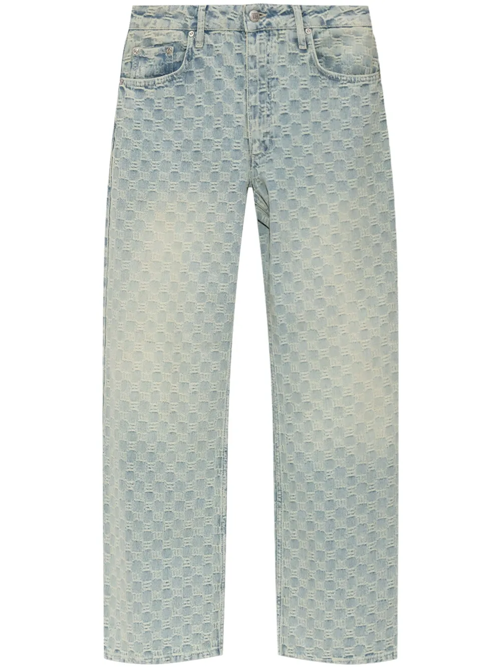 MISBHV monogram-jacquard jeans Blauw