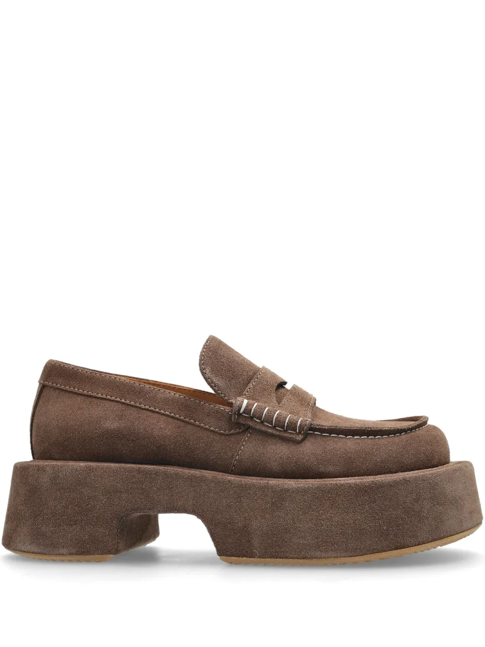 JW Anderson 50 mm loafers met plateauzool Bruin