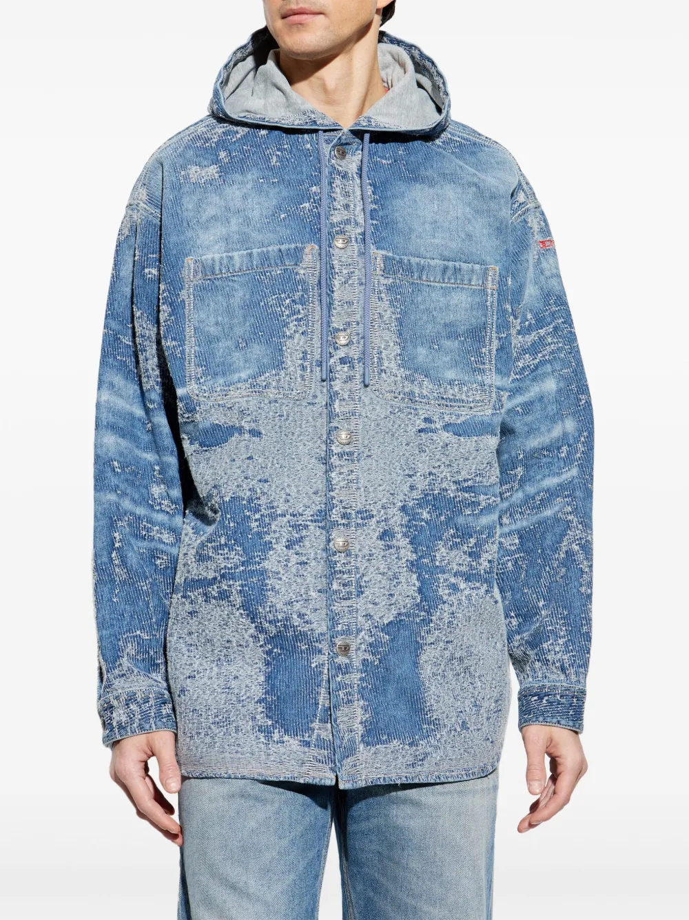 Diesel D-Dewny-Hood overhemd Blauw