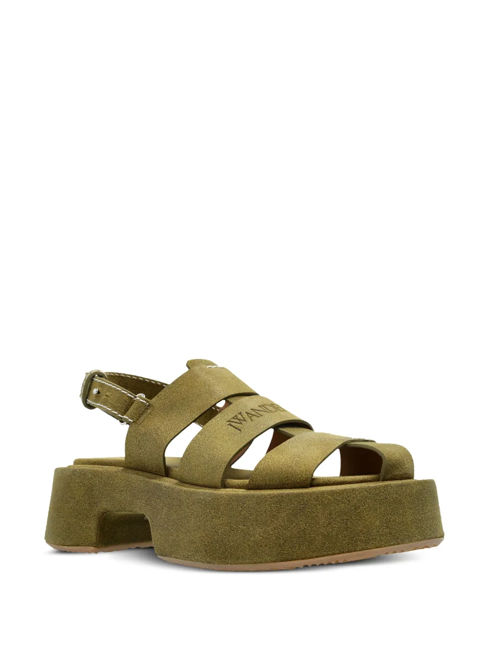 JW Anderson 50mm platform fisherman sandals - Groen