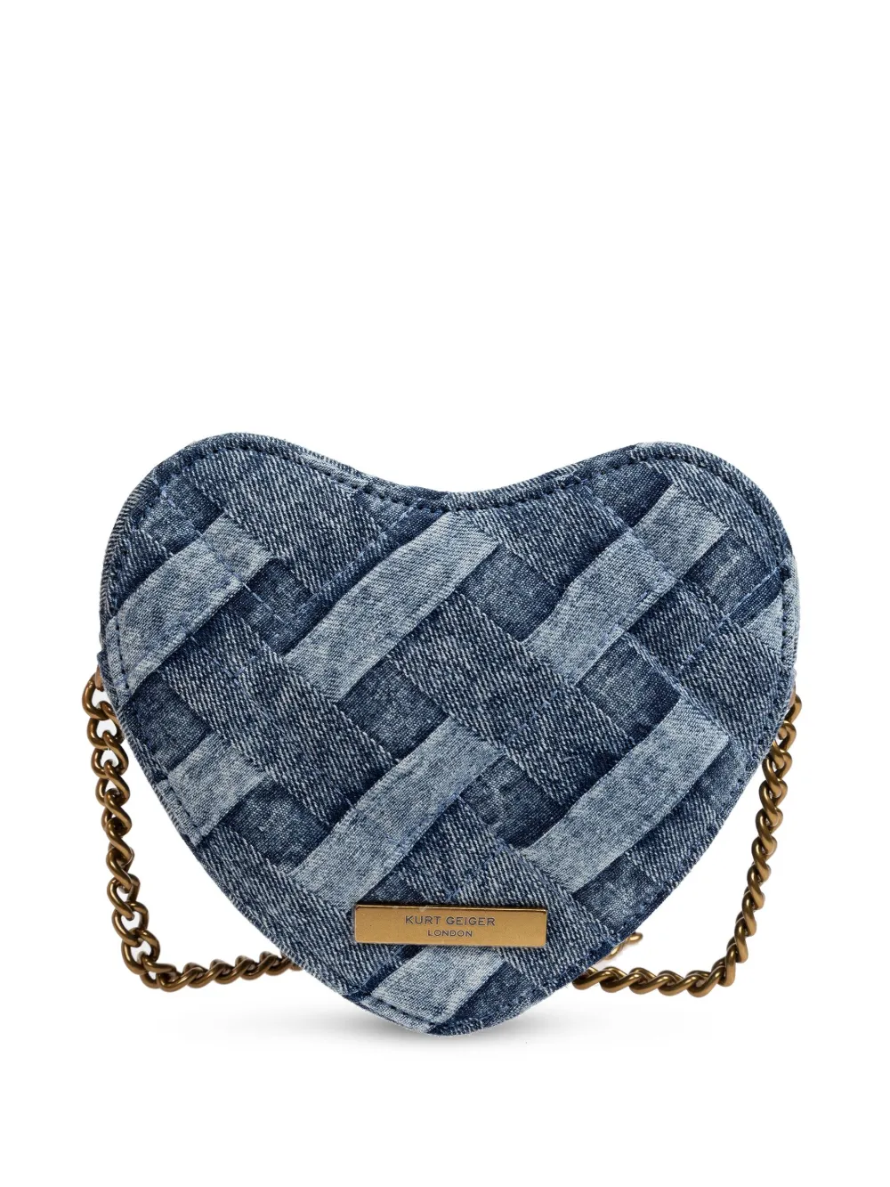 Kurt Geiger Kensington Heart Crossbody In Blue