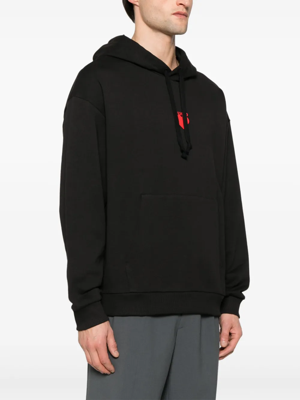 HUGO Hoodie met hartprint Blauw