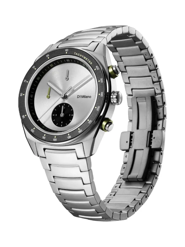 D1 MILANO シルバー クォーツ クロノグラフ腕時計 D1 MILANO（ディーワン ミラノ） 腕時計 「D1 MILANO/ディーワン