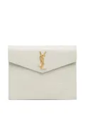 Saint Laurent Pre-Owned 2000-2024 Baby Croc Embossed Uptown clutch bag - White