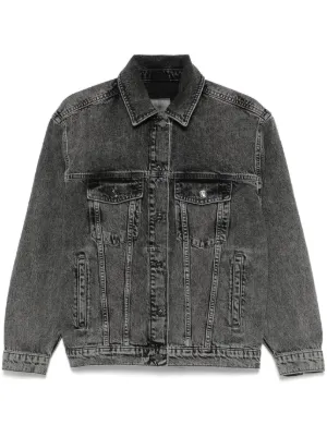 Alexander Wang crystal-embellished Denim Jacket | Black | FARFETCH