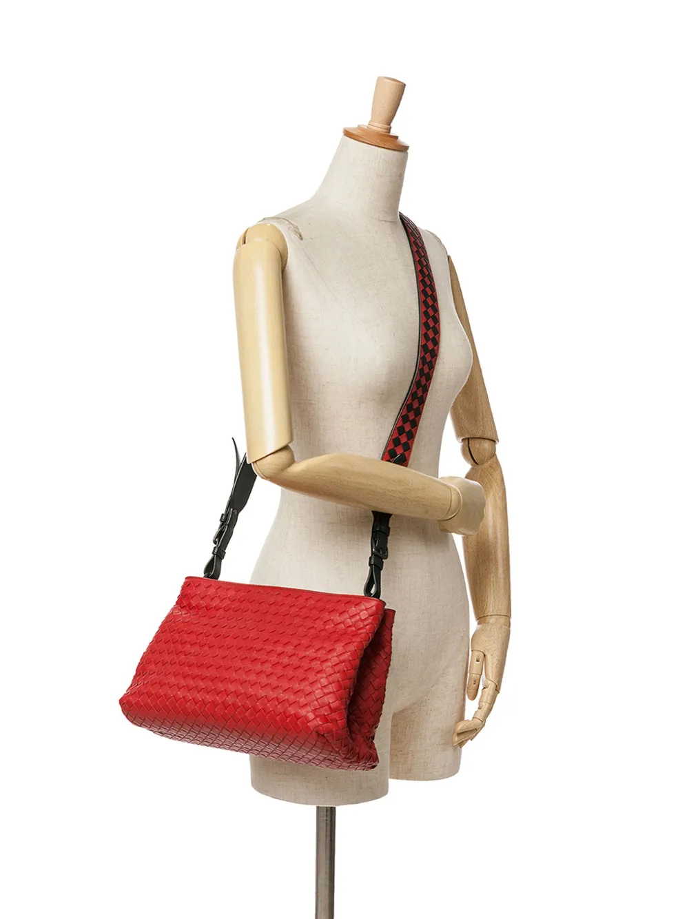 Bottega Veneta Pre-Owned 2012-2024 Intrecciato Double Zip crossbodytas - Rood