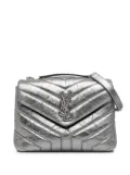 Saint Laurent Pre-Owned 2018 Small Metallic Calfskin Monogram Loulou Chain shoulder bag - Silver