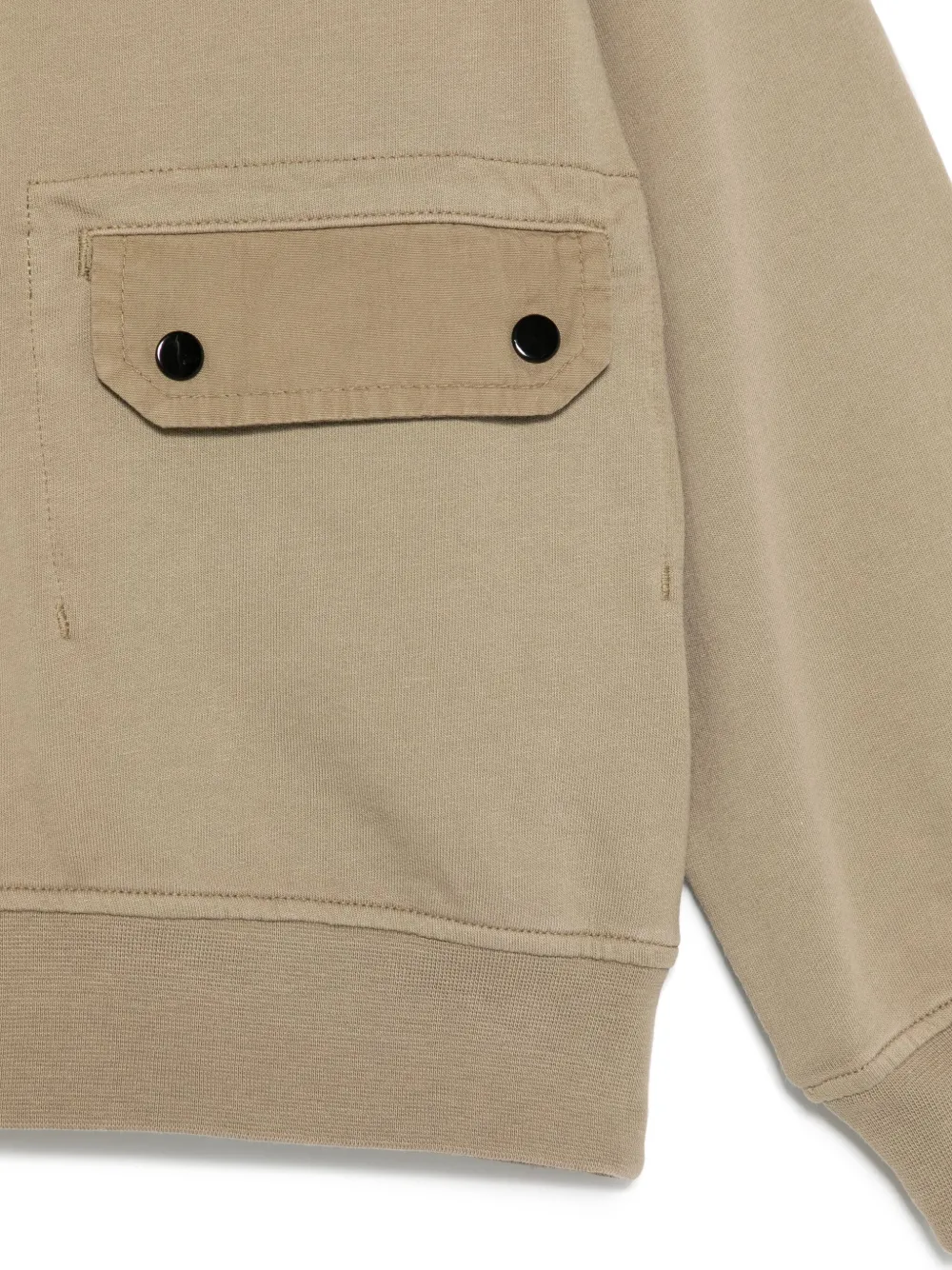 C.p. Company Logo-embroidered Sweatshirt In Neutrals
