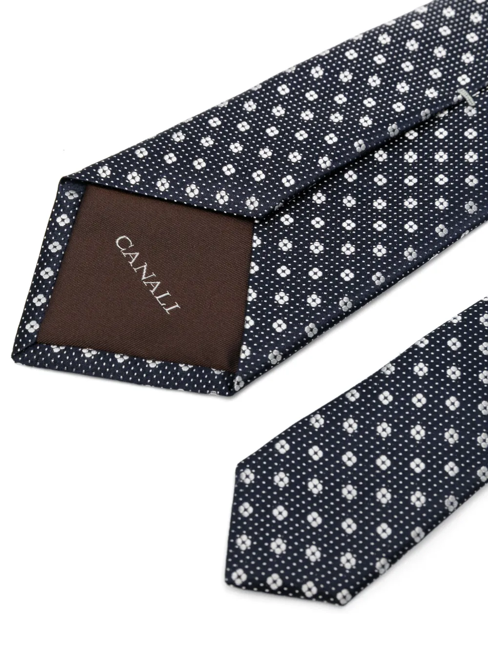 Canali silk tie - Blauw