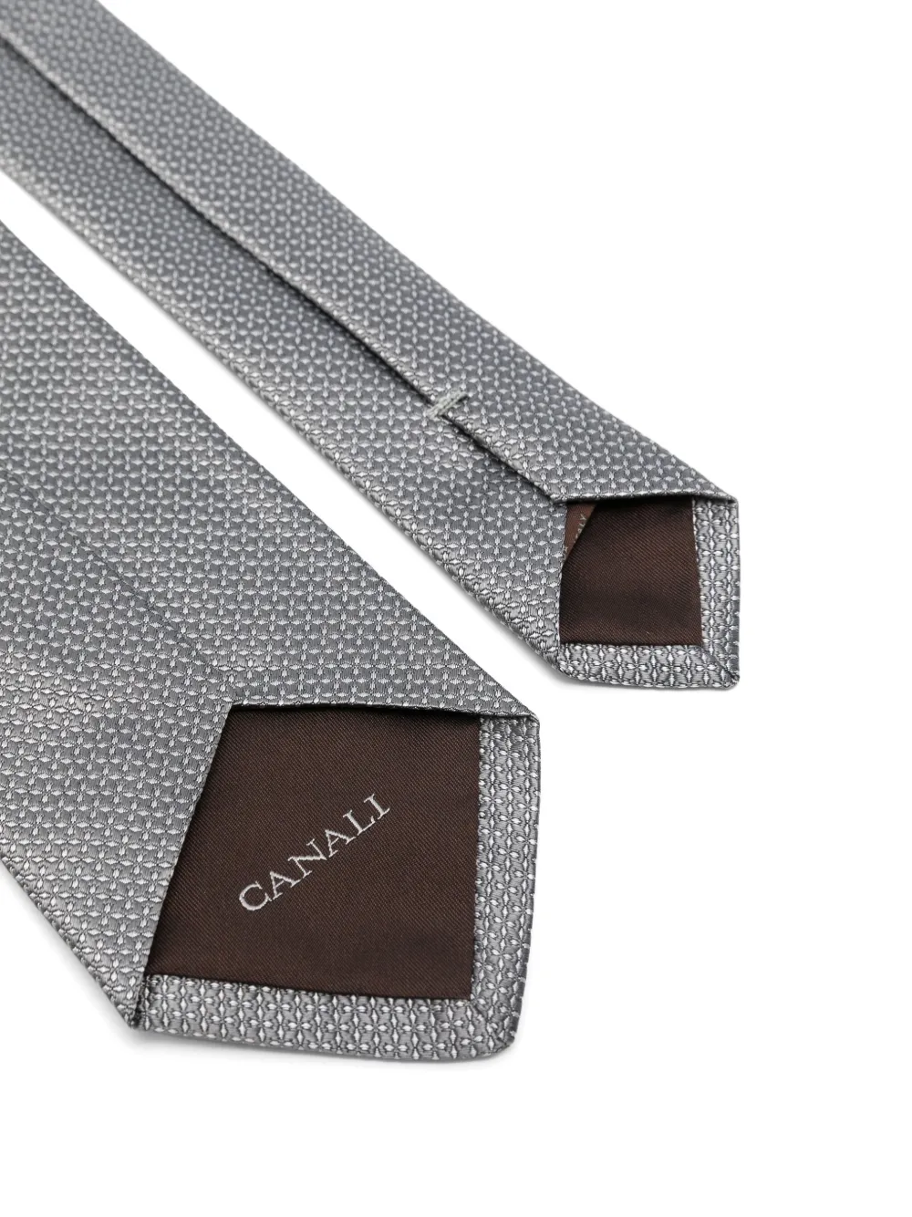 Canali silk tie - Grijs