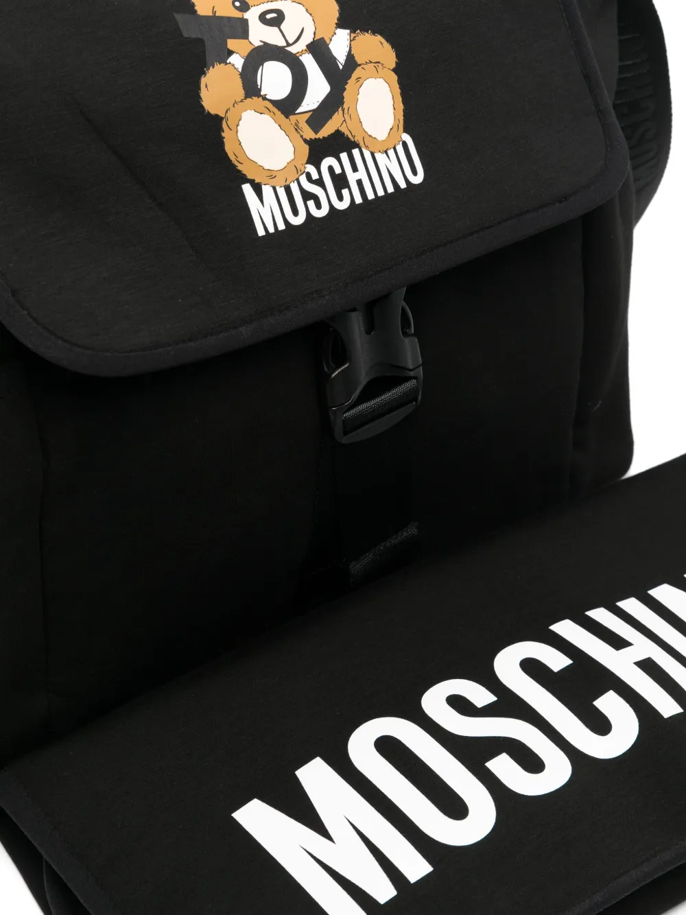 Moschino Kids Luiertas met Teddy Bear-patroon Zwart