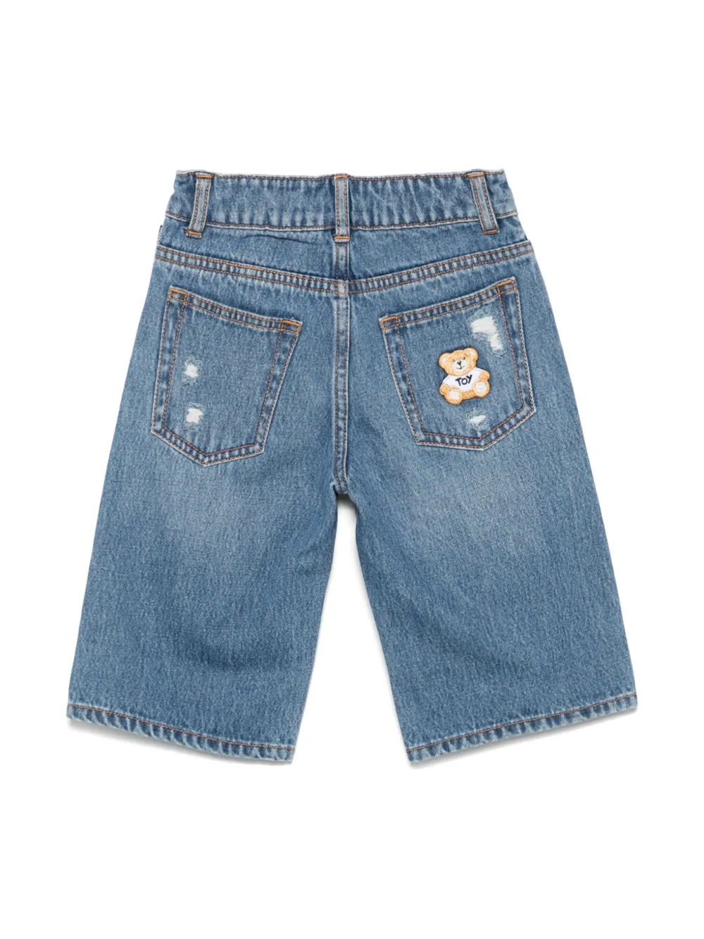 Moschino Kids Teddy Bear-patch shorts - Blauw