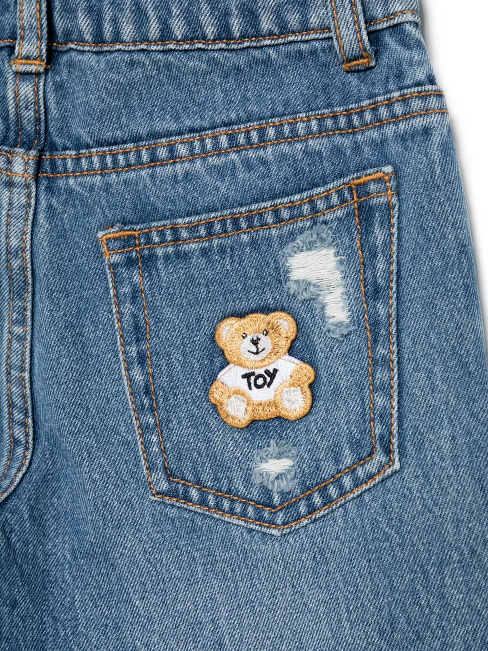 Moschino Kids Shorts met Teddy Bear-patch Blauw