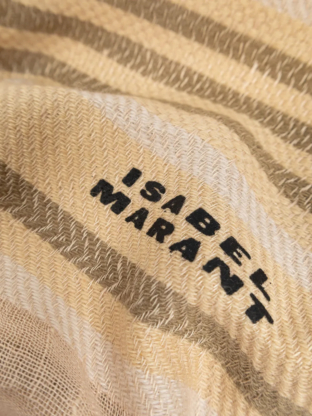 ISABEL MARANT Gestreepte sjaal - Beige