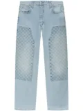 MISBHV monogram-pattern jeans - Blue