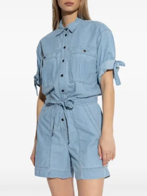 オールインワン・サロペット ISABEL MARANT ETOILE VALLY SHORT JUMPSUIT MARANT ETOILE Dylan Cotton Voile Short Jumpsuit Isabel