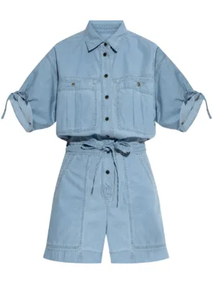 オールインワン・サロペット ISABEL MARANT ETOILE Woman Jumpsuits Blue CB0074FAC1I01E VALENA JUMPSUIT Woman light blue | ISABEL MARANT Official