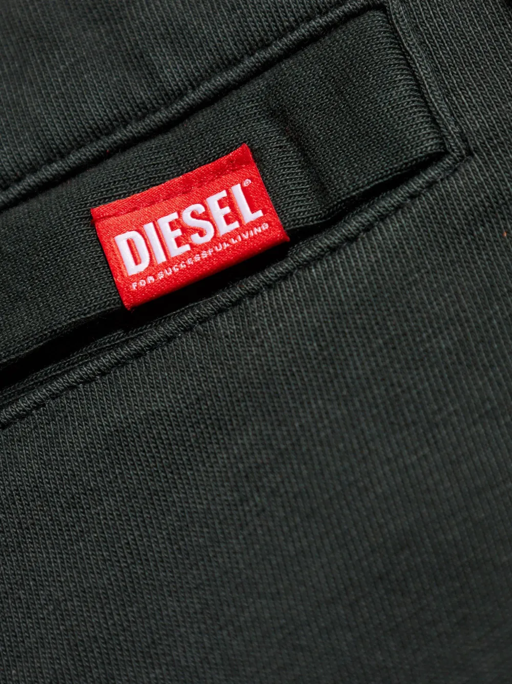 Diesel P-tain-mesh Track Shorts In Schwarz