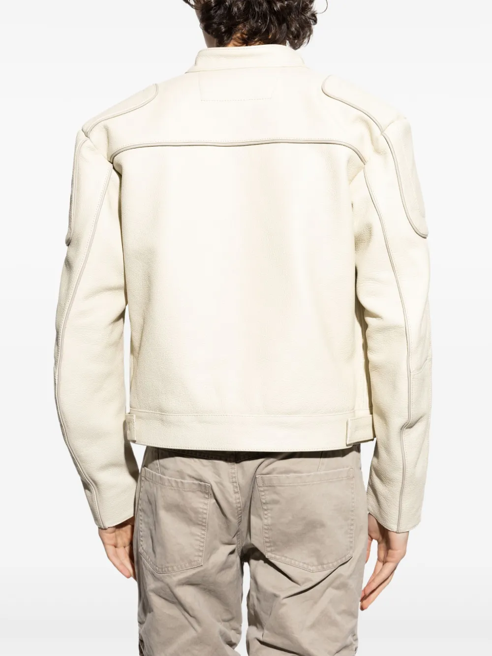 MISBHV Moto leren jack Beige
