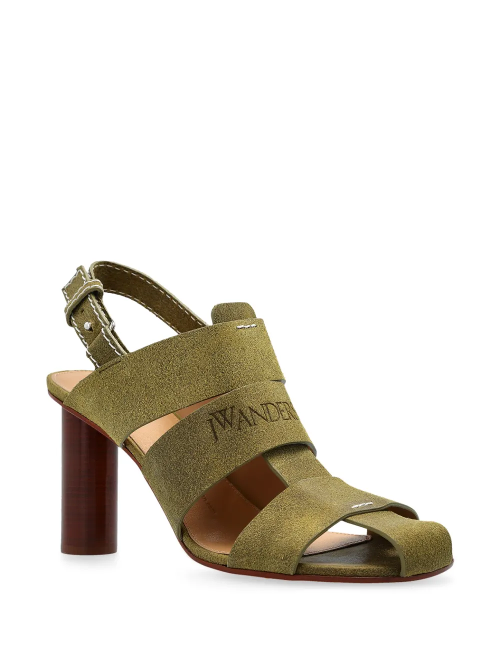 JW Anderson 95mm suede fisherman sandals - Groen