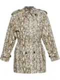 ISABEL MARANT snakeskin-effect trench coat - Neutrals