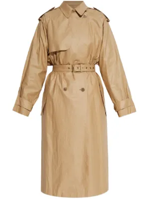【Isabel marant】「フレアンヌ」トレンチコート ISABEL MARANT Freanne belted double-breasted linen-blend
