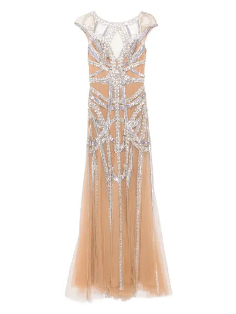 Zuhair Murad roads-embroidered flared gown