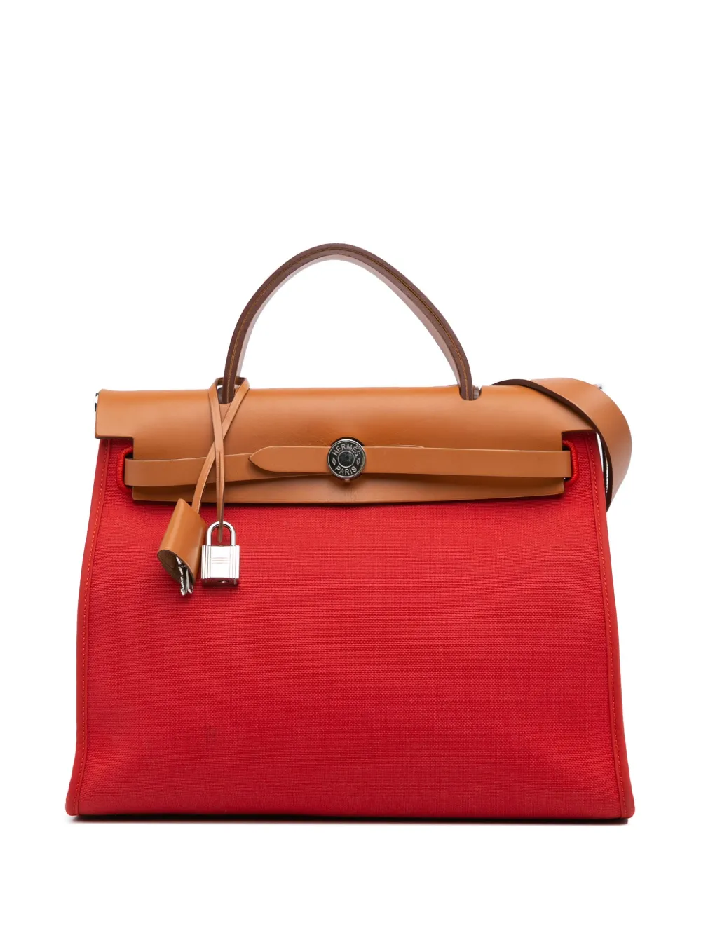 Hermès Pre-Owned 2015 トワル エールバッグ ジップ 31 サッチェルバッグ - ブラウン Hermès Pre-Owned 2015 トワル エールバッグ ジップ 31 サッチェルバッグ - ブラウン