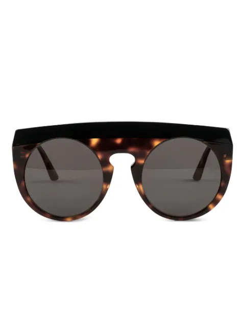 Gamine lentes de sol con armazón geométrica estilo carey