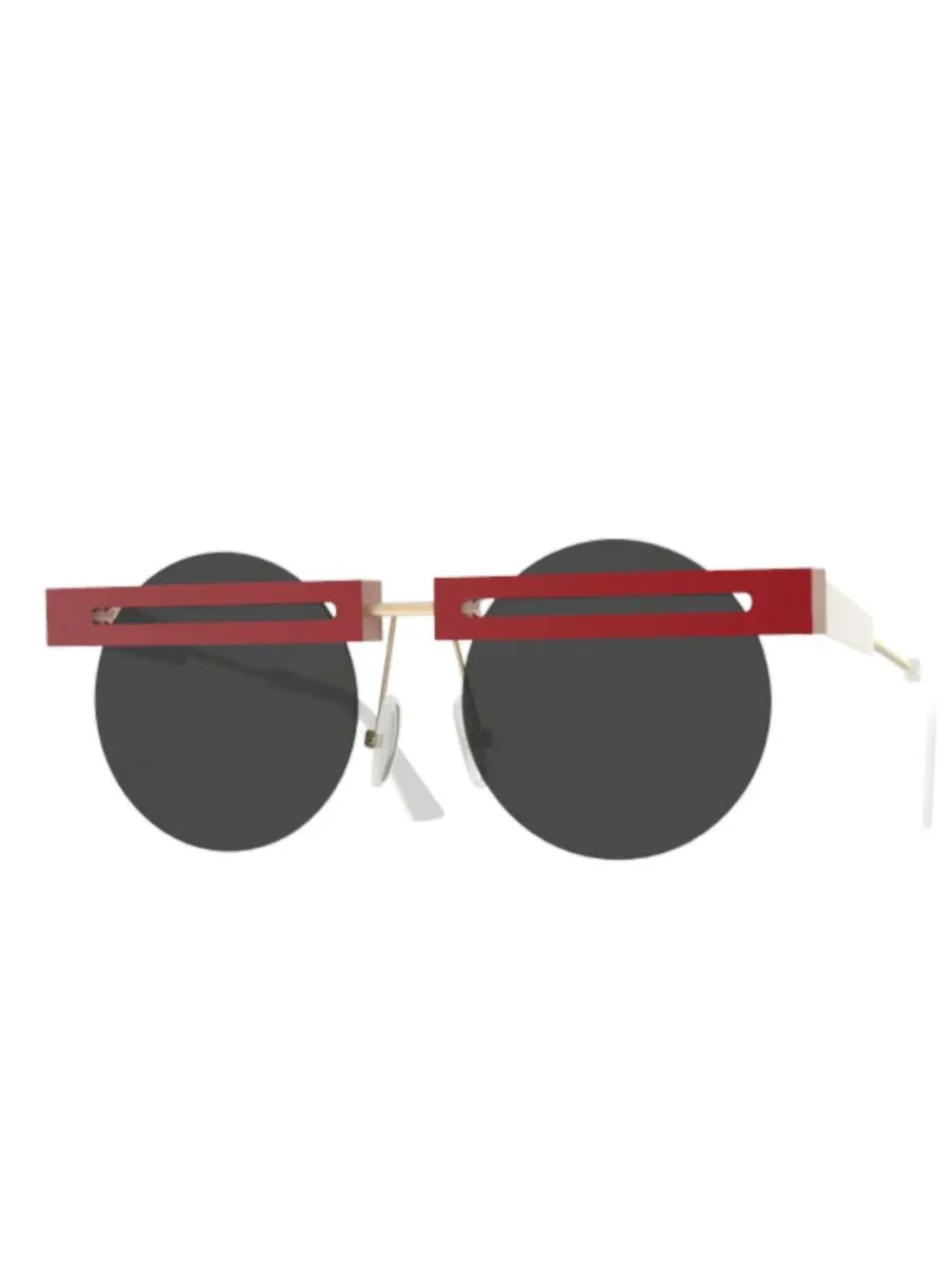 Gamine Harajuku round-frame sunglasses - Rood