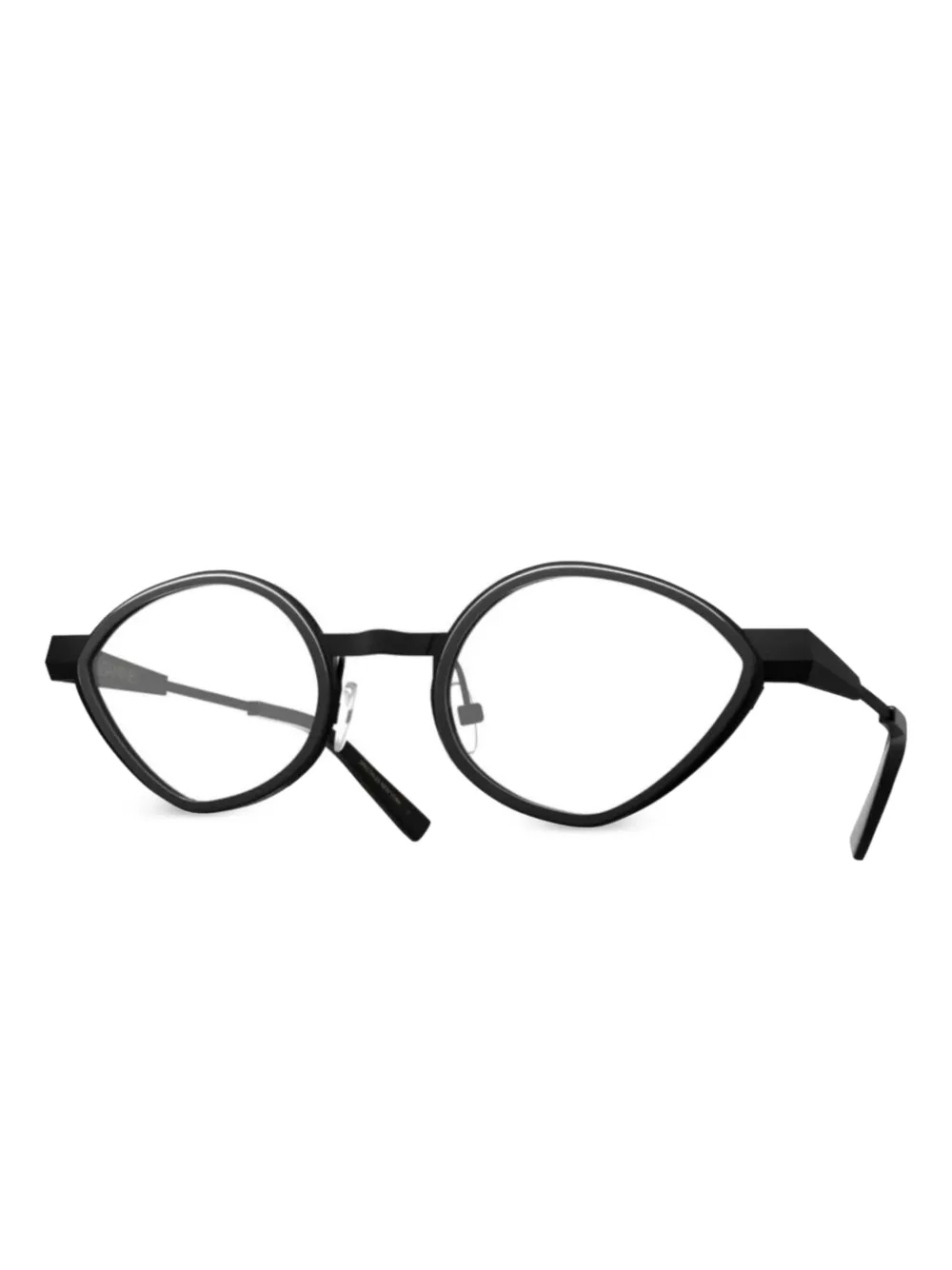 Gamine Jaffa geometric-frame glasses | Black | Image 1