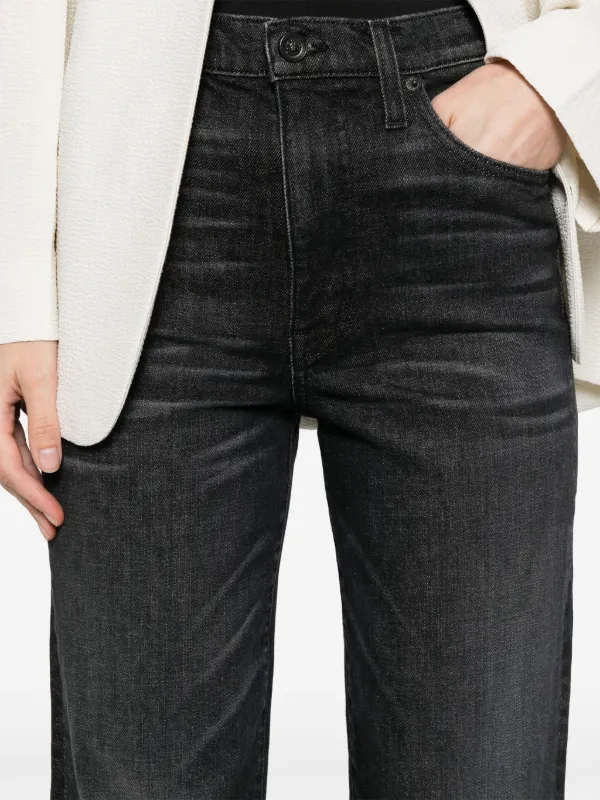 【関税込み】SLVRLAKE ブラック London クロップドジーンズ Black London Crop Jeans by SLVRLAKE on Sale