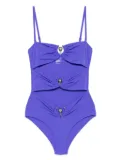Christopher Esber Pierced Orbit swimsuit - Purple