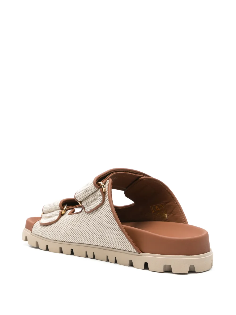 Miu Sandalen met logo Beige